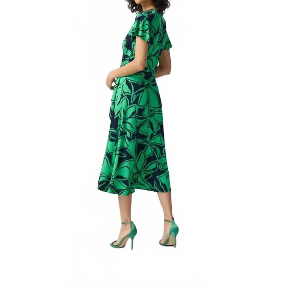 joseph ribkoff green dress Elegant Emerald Green Wedding Dress with White Lace Appliqués & Chapel  Train – FW235 – Viniodress main image 0